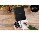 Cahier spirale Rhodia Greenbook A4+ 22,5 x 29,7 cm - petits carreaux - perforé 4 trous - 160 pages - couverture carte rigide
