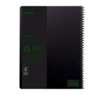Cahier spirale Rhodia Greenbook A4+ 22,5 x 29,7 cm - ligné - perforé 4 trous - 160 pages - couverture polypropylène