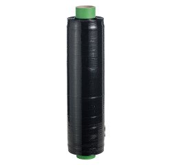 Film pré étiré manuel - Avec mandrin - 8 µ - 39 cm x 600 m - Opaque noir