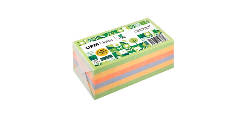 Notes repositionnables UPM Spring couleurs assorties 125 x 75 mm - bloc de 100 feuilles