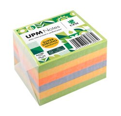Notes repositionnables UPM Spring couleurs assorties 75 x 75 mm - bloc de 100 feuilles