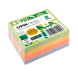 Bloc cube repositionnable UPM Spring couleurs 75 x 75 mm - bloc de 400 feuilles