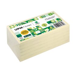 Notes repositionnables UPM Strong jaune 125 x 75 mm - bloc de 100 feuilles