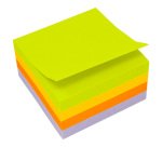 Bloc cube repositionnable UPM Spring couleurs 75 x 75 mm - bloc de 400 feuilles