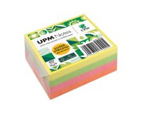 Bloc cube repositionnable UPM couleurs vives 75 x 75 mm - bloc de 400 feuilles