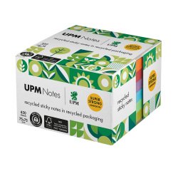 UPM Strong repositionable cube block, nature colors 75 x 75 mm - 400 sheets block