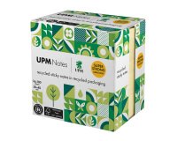 Notes repositionnables recyclées UPM jaune 50 x 40 mm - bloc de 100 feuilles
