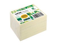 Notes repositionnables UPM Strong jaune 75 x 75 mm - bloc de 100 feuilles