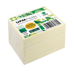 Notes repositionnables UPM Strong jaune 75 x 75 mm - bloc de 100 feuilles