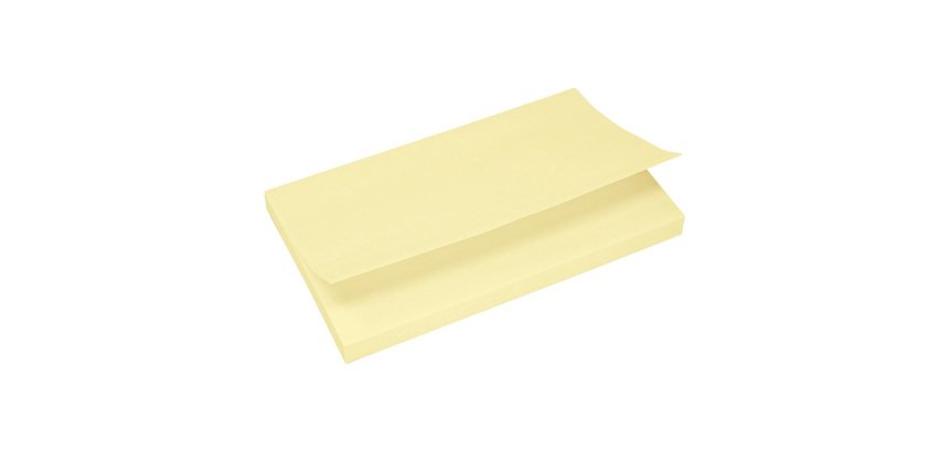 Notes repositionnables UPM Strong jaune 125 x 75 mm - bloc de 100 feuilles