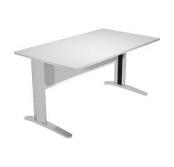Desk L metal legs depth 80 x height 72 cm