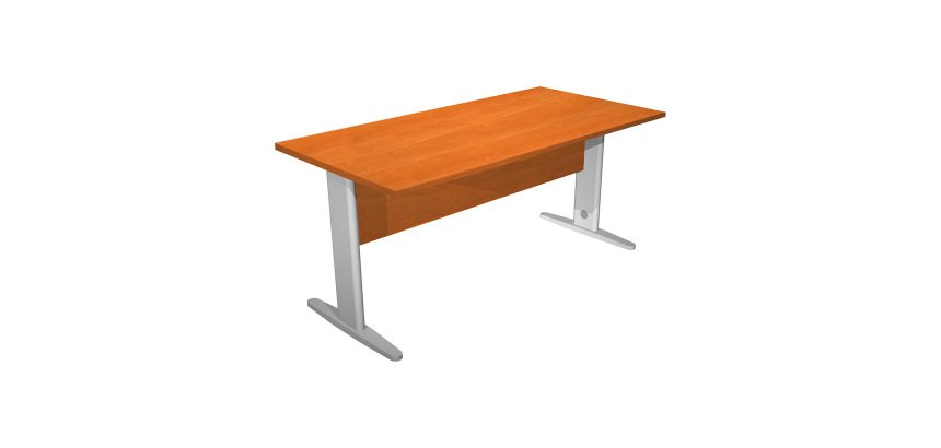 Desk L metal legs depth 80 x height 72 cm