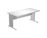 Desk with L-shaped legs in melamine-metal d 80 x h 72 cm