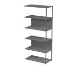 Additional module for modular bookcase Doe l 90 x d 44 cm bi-material metal-melamine with 1 end side