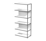 Modulo aggiuntivo per libreria componibile Doe l 90 x p 44 cm bimateriale metallo-melaminico con 1 fianco intermedio