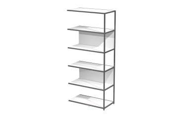 Modulo aggiuntivo per libreria componibile Doe l 90 x p 44 cm bimateriale metallo-melaminico con 1 fianco terminale