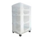 Tour de rangement Whitefurze Storii 4 tiroirs