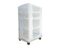 Tour de rangement Whitefurze Storii 4 tiroirs