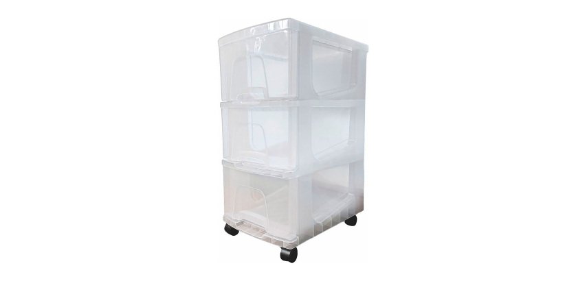 Tour de rangement Whitefurze Storii 3 Tiroirs