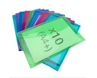 Rapesco A4+ assorted snap button storage pouch - Pack of 10