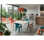 Sedia Saskia in polipropilene monoscocca impilabile ideale per interno ed esterno