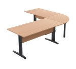 Bureau altys avec angle et retour L 240 x P 200 cm piètement metal