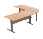 Bureau altys avec angle et retour L 240 x P 200 cm piètement metal