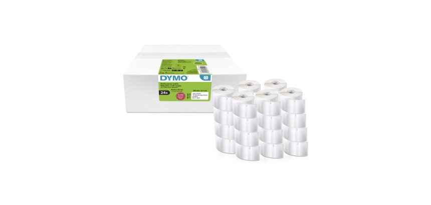 Étiquettes 32 mm x 57 mm DYMO LabelWriter - Rouleaux de 1000 étiquettes - Boîte de 24 rouleaux