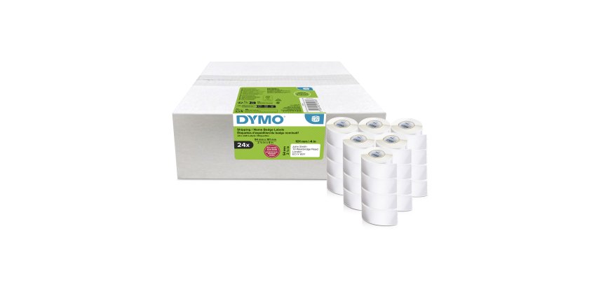 Etiketten voor verzendingen en badges 54 mm x 101 mm DYMO LabelWriter - Rol van 220 etiketten - Doos van 24 rollen