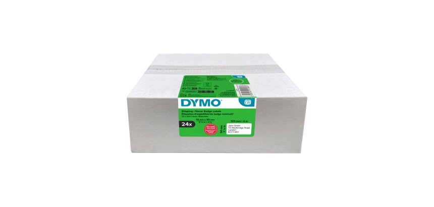 Étiquettes pour expéditions et badges 54 mm x 101 mm DYMO LabelWriter - Rouleau de 220 étiquettes - Boîte de 24 rouleaux