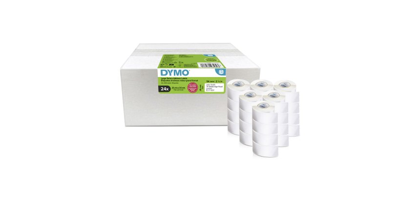 Étiquettes 25 mm x 54 mm DYMO LabelWriter - Rouleau de 500 étiquettes - Boîte de 24 rouleaux