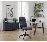 Chaise de bureau AUSTIN - tissu - avec accoudoirs - Mécanisme Basculant centré - Pieds noir