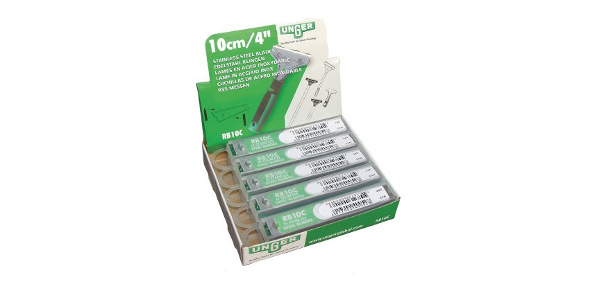 Lames de rechange pour grattoirs de surface Unger - Lot de 10 lames de 10 cm