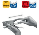 Grapadora de pinza Rapid K1 Classic Retro - grapas 26/6 y 26/8 - capacidad de 50 hojas