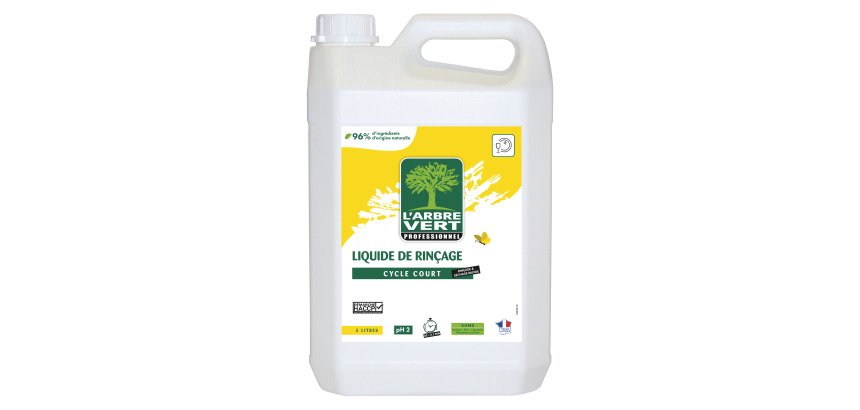 Liquide de rinçage lave-vaisselle professionnel cycle court L’Arbre Vert – Bidon de 5 L