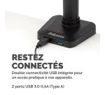 Vertical dual monitor arm with 2 USB ports Fellowes Platinum Series