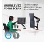 Vertical dual monitor arm with 2 USB ports Fellowes Platinum Series