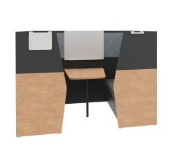 Akustische Nische - Schallschutzkabine Silencia 6 Plätze L 210 x H 150 x T 170 cm mit Tisch und Whiteboard