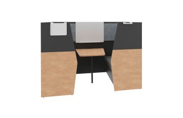 Akustische Nische - Schallschutzkabine Silencia 6 Plätze L 210 x H 150 x T 170 cm mit Tisch und Whiteboard