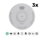 Lot de 3 détecteurs de fumée conformes à la norme EN14604