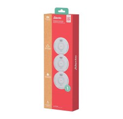 Set of 3 smoke detectors compliant with EN14604 standard