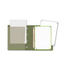 Carpebloc 4 anillas Europeanbinder Oxford Live & Go A4+ con recambio 5x5 verde safari