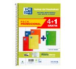 Cuadernos Write&erase tapa dura Fº 80 hojas 4x4 colores vivos Oxford - Pack 4 + 1 GRATIS