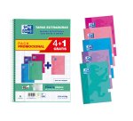 Cuadernos Write&erase tapa dura Folio 80 hojas 4x4 colores tendencia Oxford - Pack 4 + 1 GRATIS