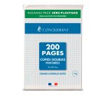 Copies doubles 200 pages seyès 21 x 29,7 cm Conquérant - perforées