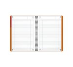 Cahier à spirales Oxford Activebook B5 17,6 x 25 cm - perforé 4 trous - blanc ligné - 160 pages