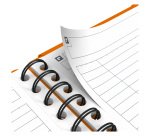 Cahier à spirales Oxford Meetingbook Format A5 - blanc ligné - 160 pages