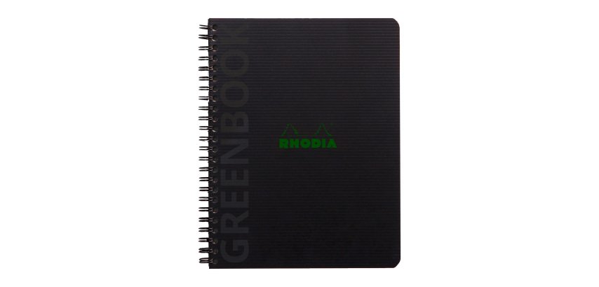 Cahier spirale Rhodia GreenBook A5+ 16 x 21 cm - ligné - 160 pages