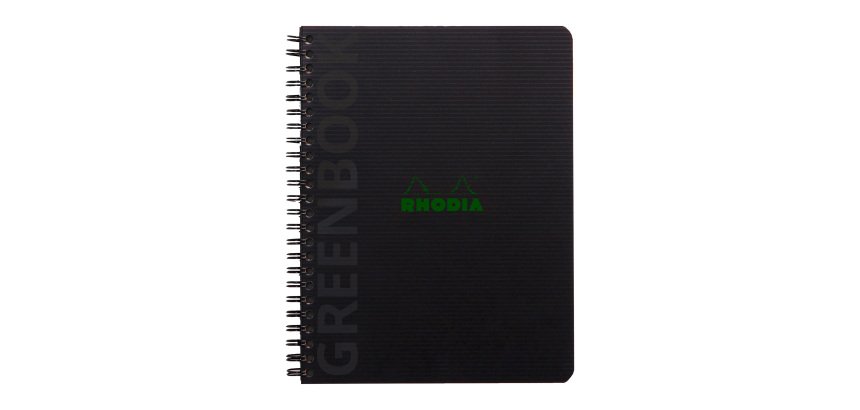 Cahier spirale Rhodia GreenBook A5+ 16 x 21 cm - ligné - 160 pages