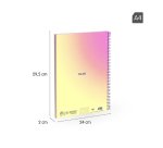 Cuaderno A4 Tapa Dura 90 hojas cuadriculado Colección Sunset MILAN